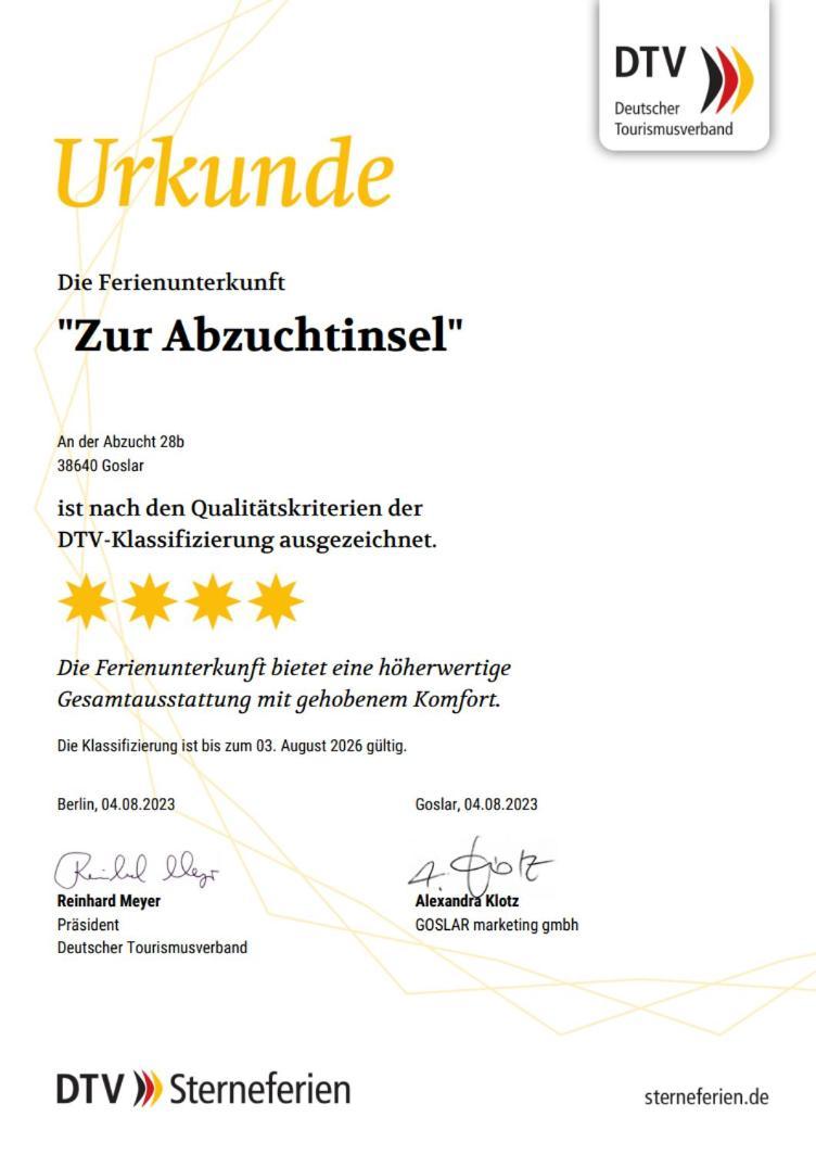 Ferienhaus Zur Abzuchtinsel Goslar Exterior foto